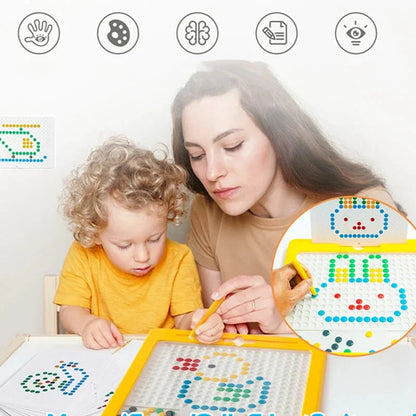 RoyaleGlow Large Magnetic Drawing Pad for Kids Montessori Magnetic Dots Board