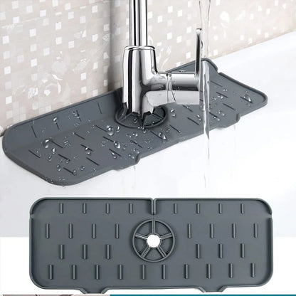 Luxora Silicone Faucet Handle Drip Catcher Tray - Flexible Mat
