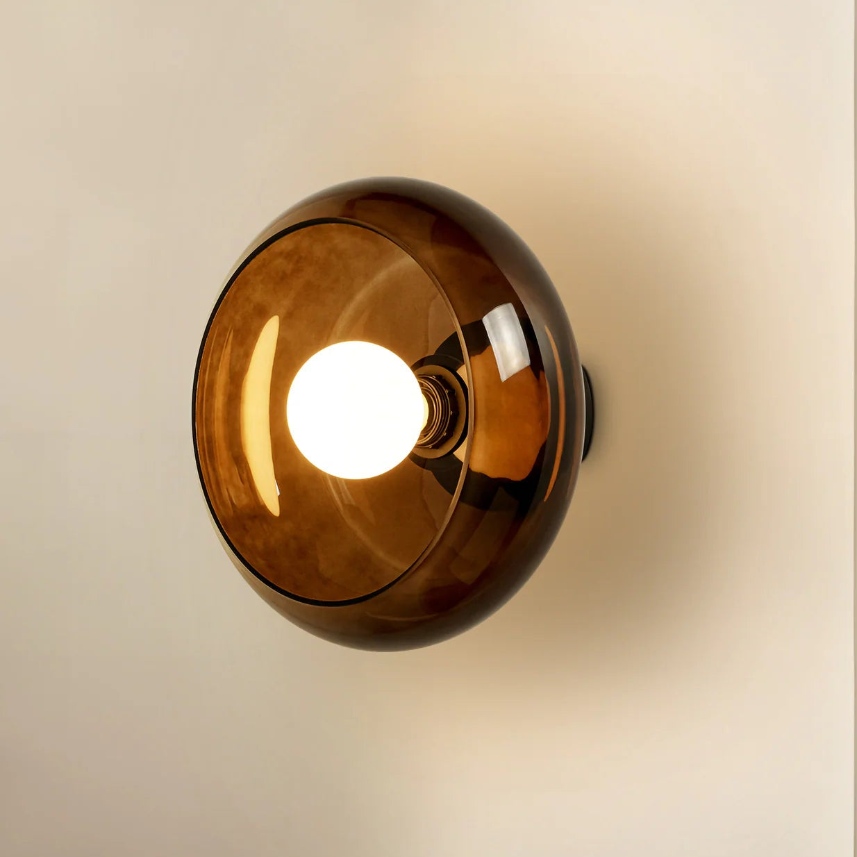 RoyaleGlow Modern Dimmable Wall Sconce with Frosted Glass Shade