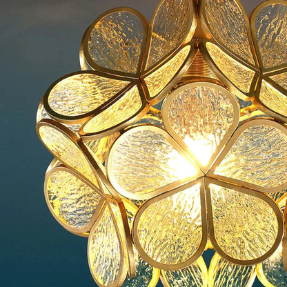 LuxRoyale Cherry Blossom Glass Pendant Lamp for Nordic Floral Living Room