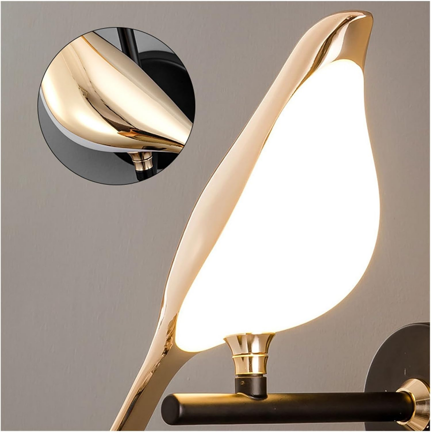 Royallure LED Wall Light - Elegant Bird Design for Modern Indoor Spaces - Single Head-D18*H21cm / Neutral Light