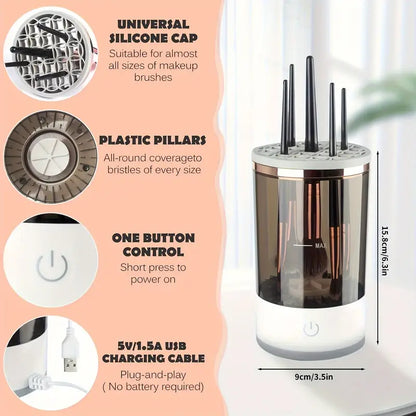 RoyaleGlow Automatic Electric Makeup Brush Cleaner