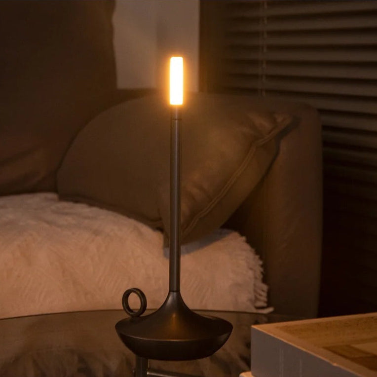 RoyaleGlow Wick LED Candle Light Table Lamp for Home Decor
