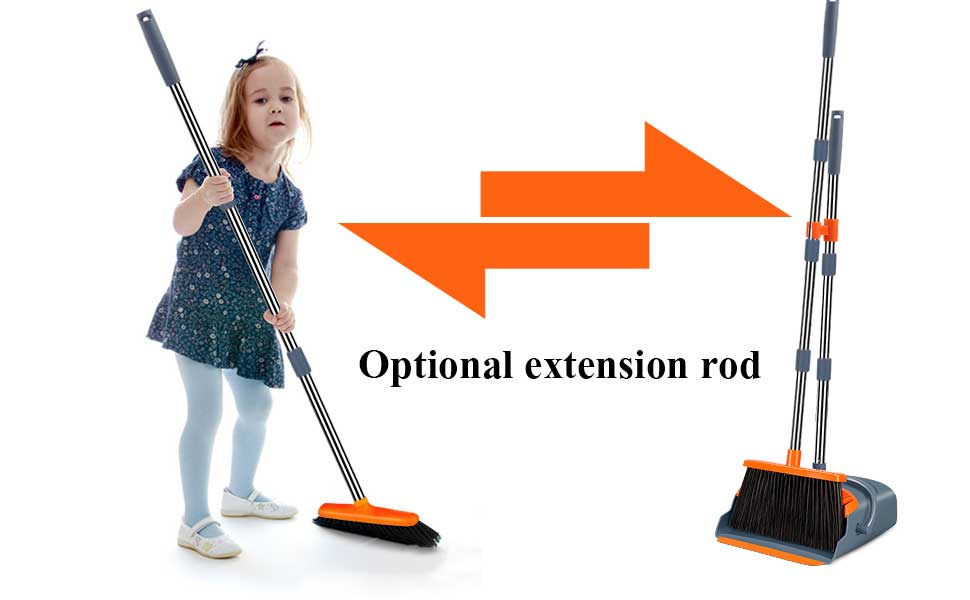 Luxora Self-Cleaning Broom And Dustpan Set For Easy Cleaning