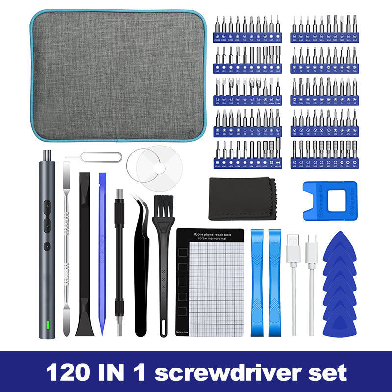 RoyaleGlow Electric Screwdriver 120 In 1 Set Compact Precision