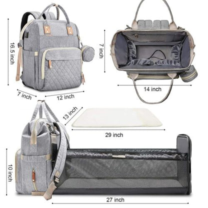 RoyaleGlow Changing Bag - Travelling Baby Cot Portable