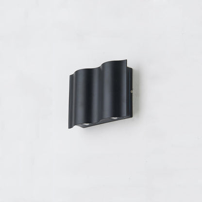 LuxRoyale Modern Outdoor Wall Sconce Black Up Down Light Fixture