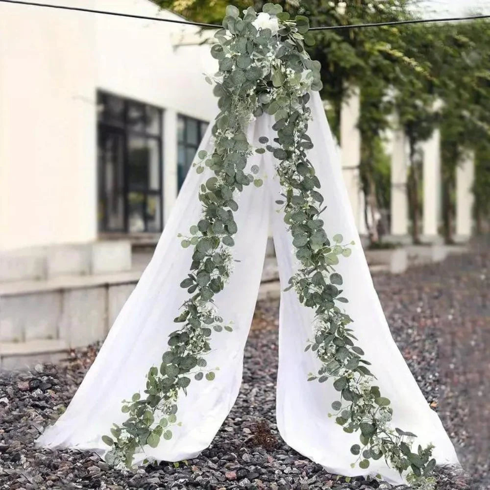 RoyaleGlow Elegant Decorative Faux Eucalyptus Garland