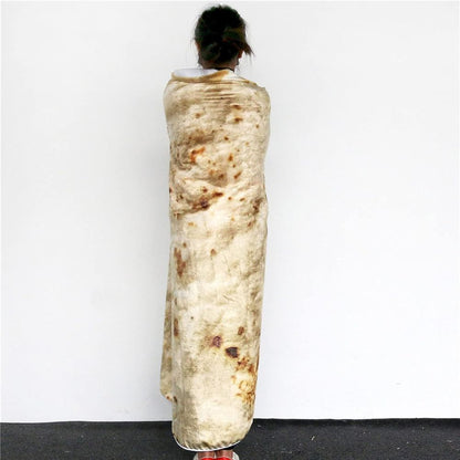 Royaleva Burrito Tortilla Food Throw Blanket Cozy Wrap