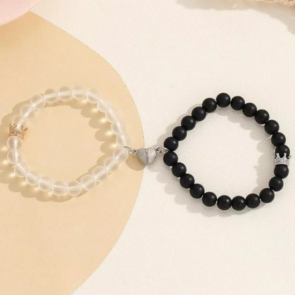 RoyaleGlow Glow Heart Magnetic Couples Gift Bracelet