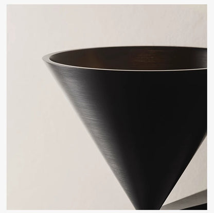 RoyaleGlow Minimalist Cone Wall Sconce - Black Brushed Aluminum Up Down Light