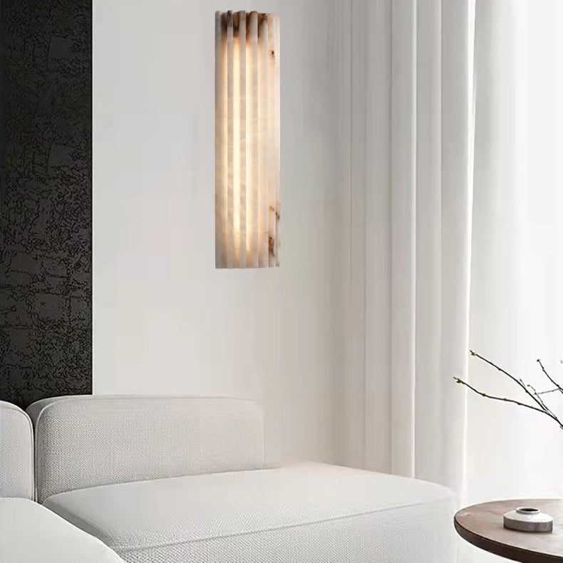 Royelux Luxury Fluted Marble Wall Sconce Interior Accent Lighting