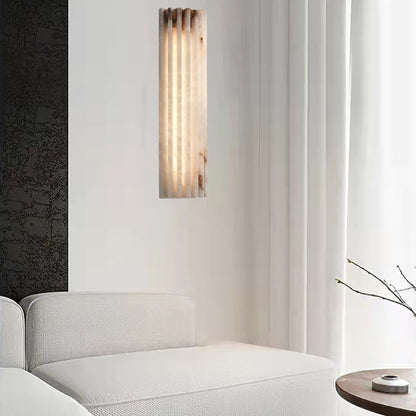 Royelux Luxury Fluted Marble Wall Sconce Interior Accent Lighting