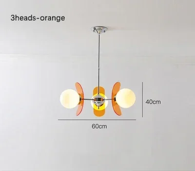 RoyaleGlow Italian Retro Glass And Metal Chandelier Vintage Pendant Light