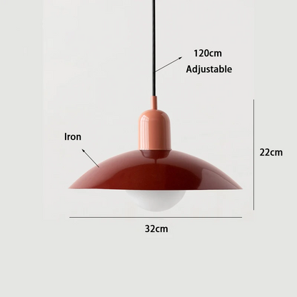 LuxRoyale Nordic Macaron Bauhaus Pendant Light , Modern Minimalist Dome Ceiling Fixture
