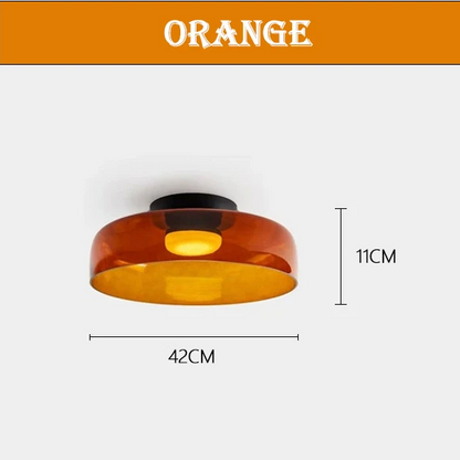 LuxRoyale Nordic LED Glass Flush Mount Ceiling Lamp for Living Room, Bedroom & Hallway