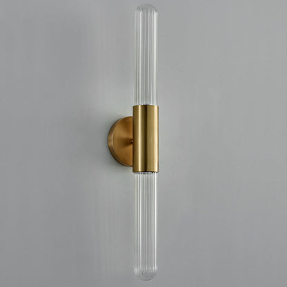 RoyaleGlow Modern Black Linear LED Wall Sconce | Frosted Glass Tube for Ambient Lighting