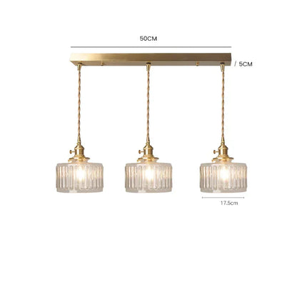 RoyaleGlow Stunning Cylinder Glass Pendant Light – Elegant Modern Illumination - Green / A- 6.9 in (17.5 cm) x 7.48 in (19 cm) / Single Head