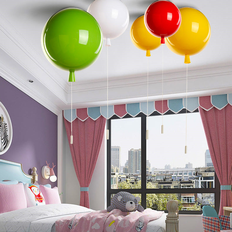 RoyaleGlow Kids Colorful Balloon Ceiling Light Modern Nursery Room Decor