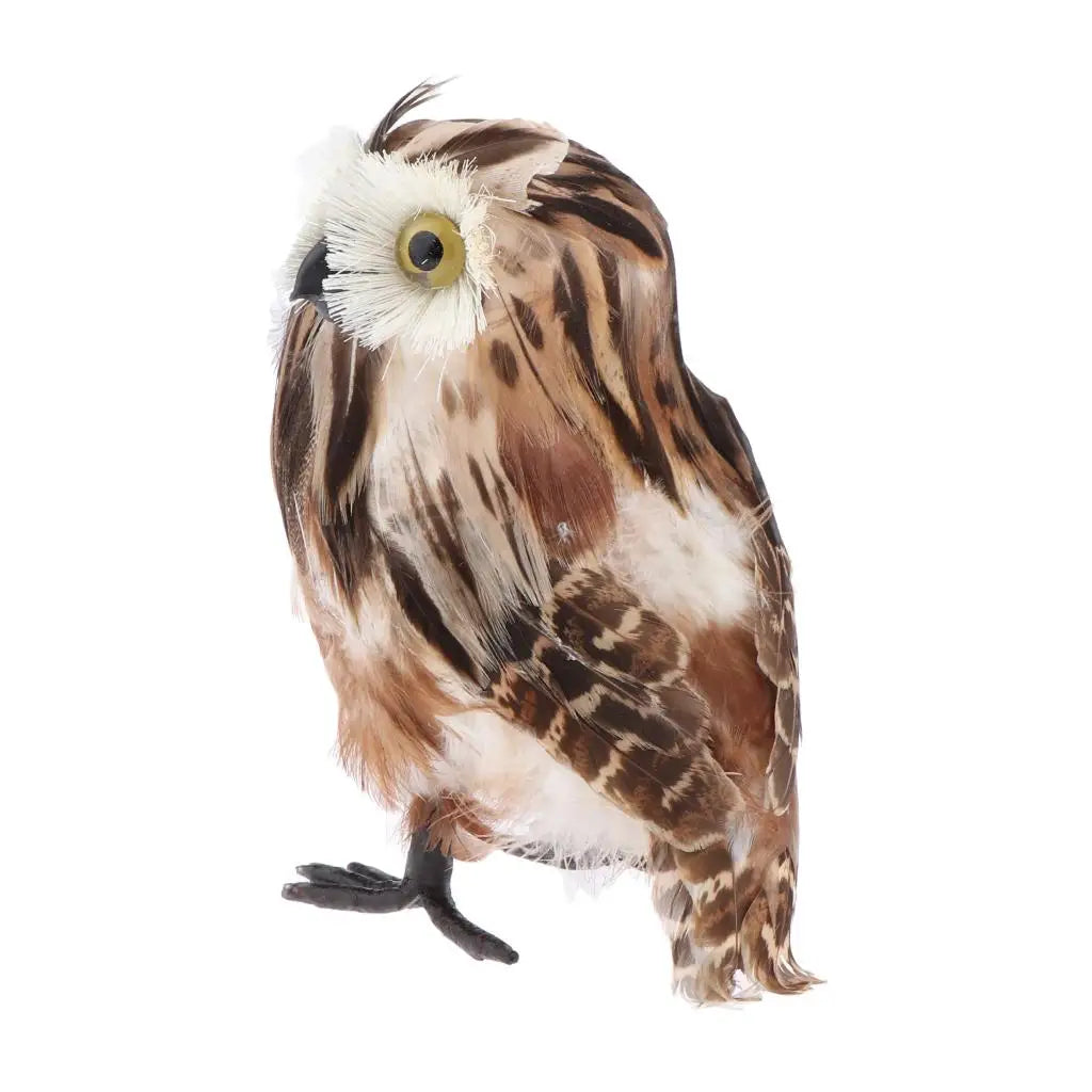 7'' Furry Woodland Owl Party Wedding Decor Kid Educational -Brown 1