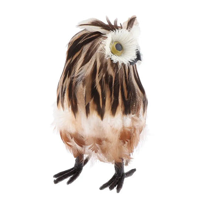 7'' Furry Woodland Owl Party Wedding Decor Kid Educational -Brown 4