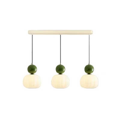 RoyaleGlow Cream Bauhaus Style Art Deco Glass Pendant Light for Modern Spaces