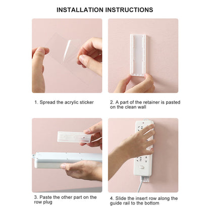 Luxora Adhesive Punch-free Socket Holder for Cord Organization