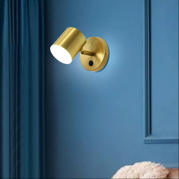 Lumora Copper LED Wall Sconce Modern Minimalist Wall Light For Living Room And Hallway
