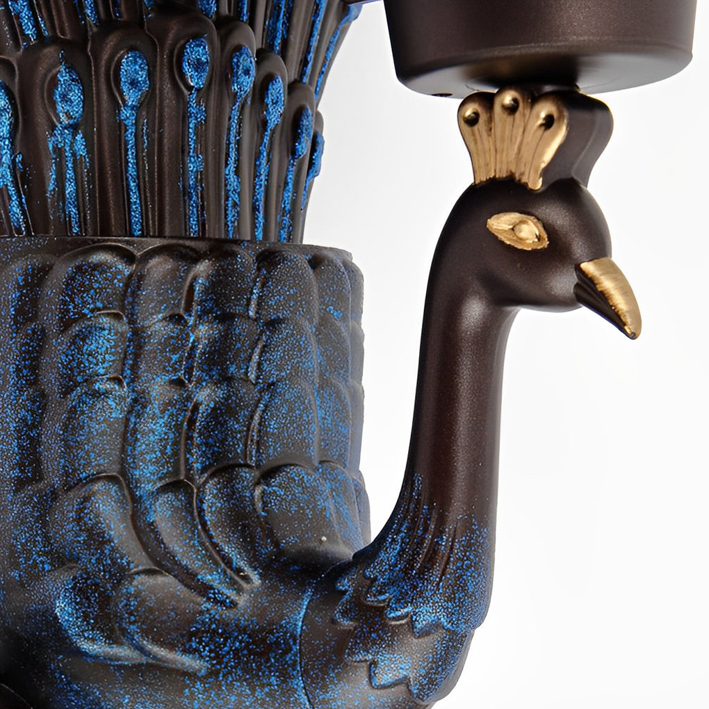 Luxora - European Style Retro Peacocks Waterproof Outdoor Wall Light - Colorful
