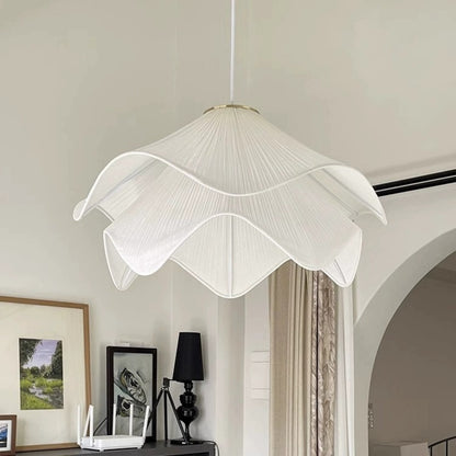 LuxRoyale Serene Fabric Tiered Ceiling Pendant Light for Modern Home Decor