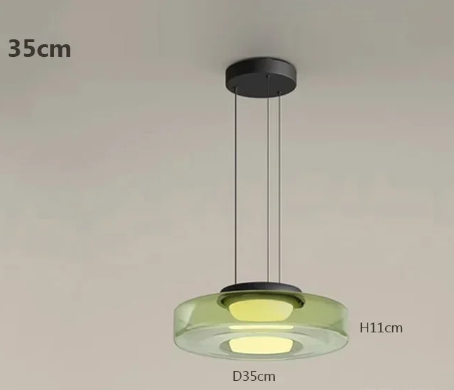LuxRoyale Modern Glass Pendant Light - Adjustable Dimmable LED Hanging Lamp