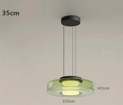 LuxRoyale Modern Glass Pendant Light - Adjustable Dimmable LED Hanging Lamp