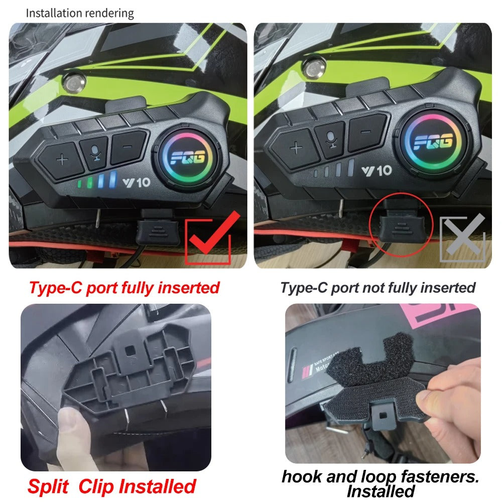 Luxora Bluetooth For Motorcycle Helmet With 30 Hours Talk Time