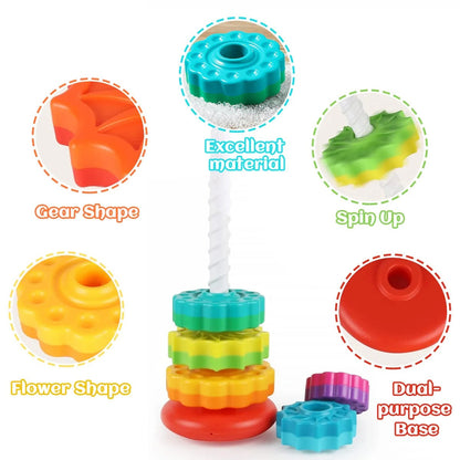 Royaleva Stacking Toys for Kids - Colorful Spinning Discs