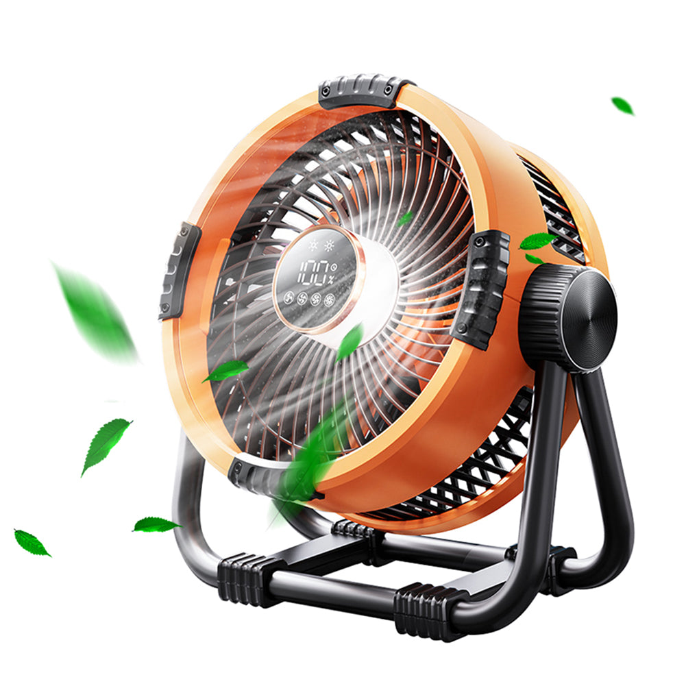 RoyaleGlow Portable Camping Fan with LED Light, 20000mAh Battery & Remote Control