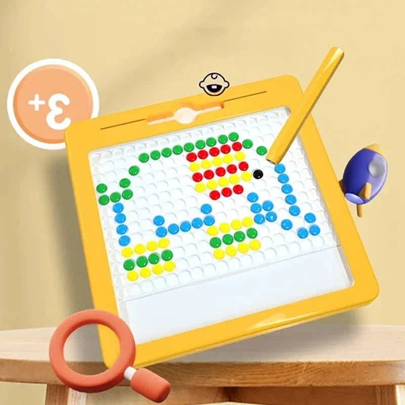 RoyaleGlow Large Magnetic Drawing Pad for Kids Montessori Magnetic Dots Board