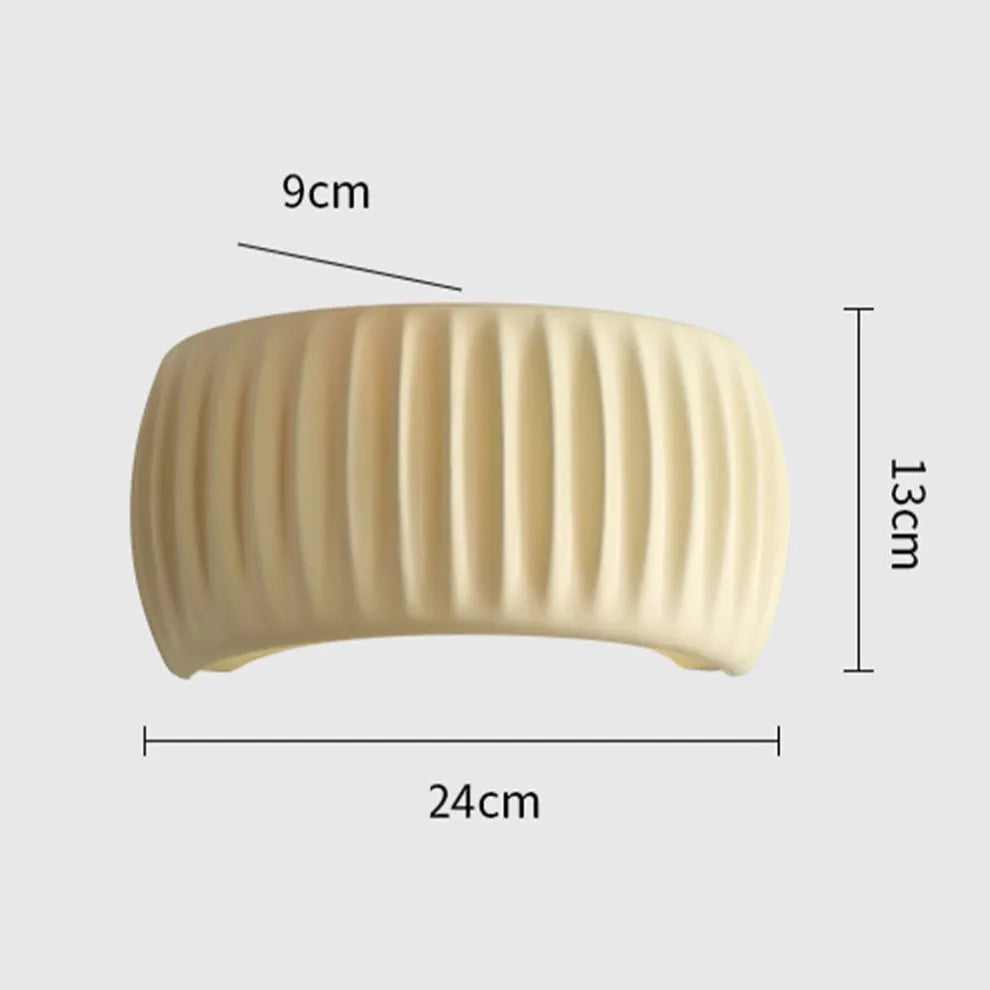 LuxRoyale Modern Minimalist Soft Cream Resin Wall Lamp For Accent Lighting