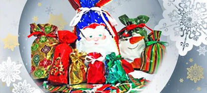 Royaleva Drawstring Christmas Gift Bags 15 Sets Easy Wrap