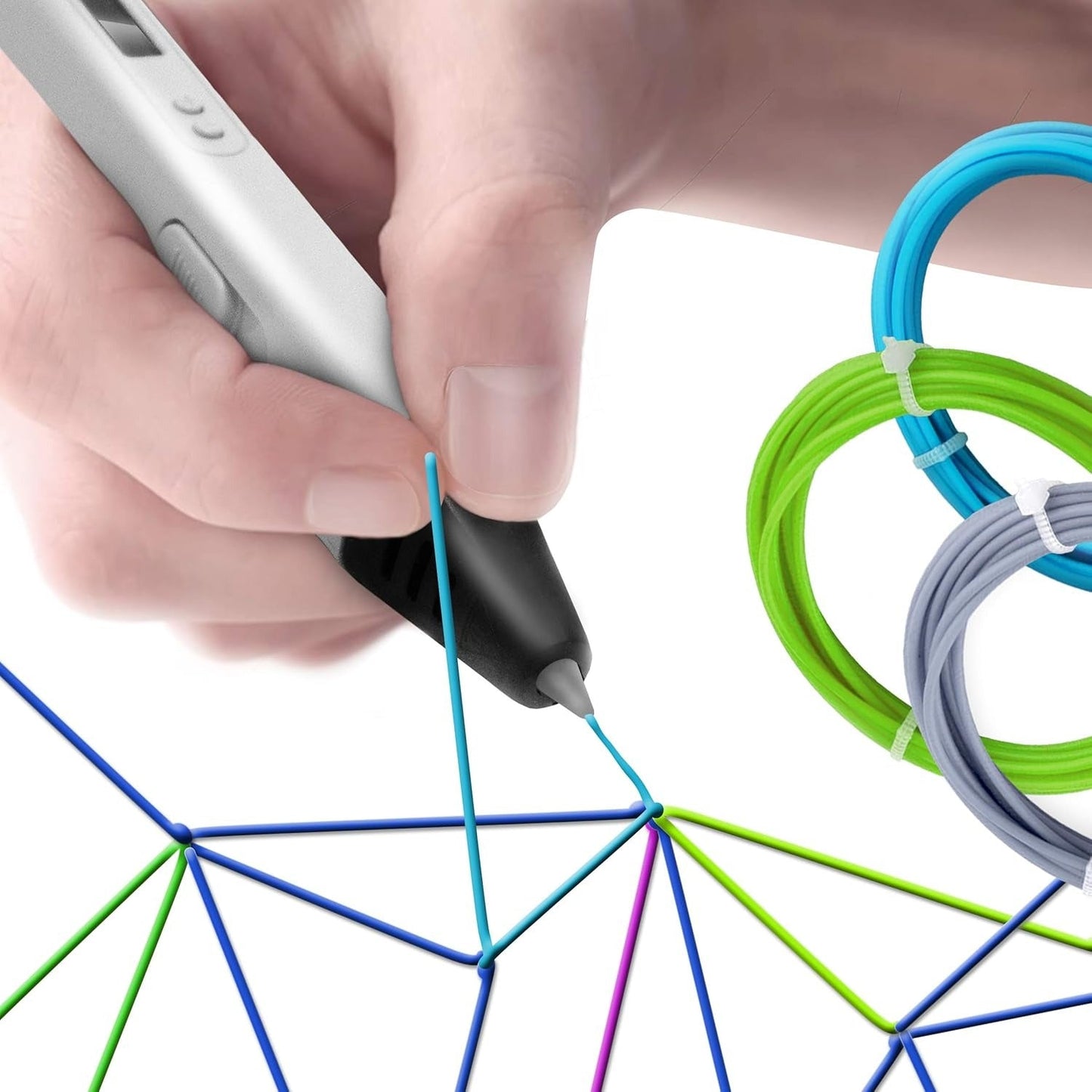 Luxora 3D Printing Pen with Speed Control and Filaments