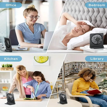Luxora Ultra Quiet Small Desk Fan with 220 Degree Pivot
