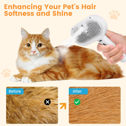 Royaleva Cat And Dog Steam Brush for Easy Grooming