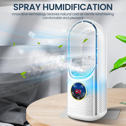 RoyallureBladeless Desktop Fan 6-Speed Portable Silent Cooling Fan for Office and Home