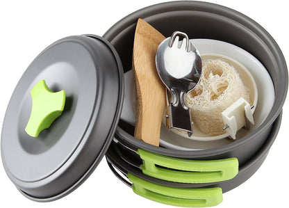 Royaleva Camping Cookware Backpacking Pots And Pans Set