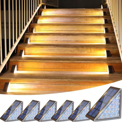 Royelux Solar Powered Stair Lights - Waterproof, Warm White LED - Default Title