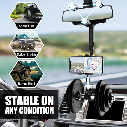 Royaleva Rearview Mirror Phone Holder with 360-Degree Rotation