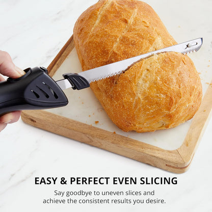 RoyaleGlow Electric Knife with Ergonomic Grip and Fork