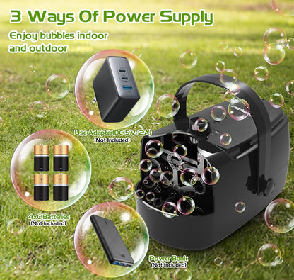 RoyaleGlow Bubble Machine Blower for Endless Fun