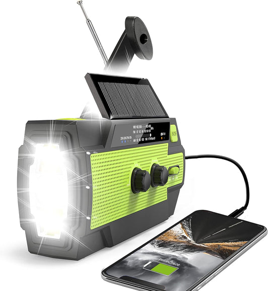 Royaleva Emergency Crank Weather Radio with Flashlight