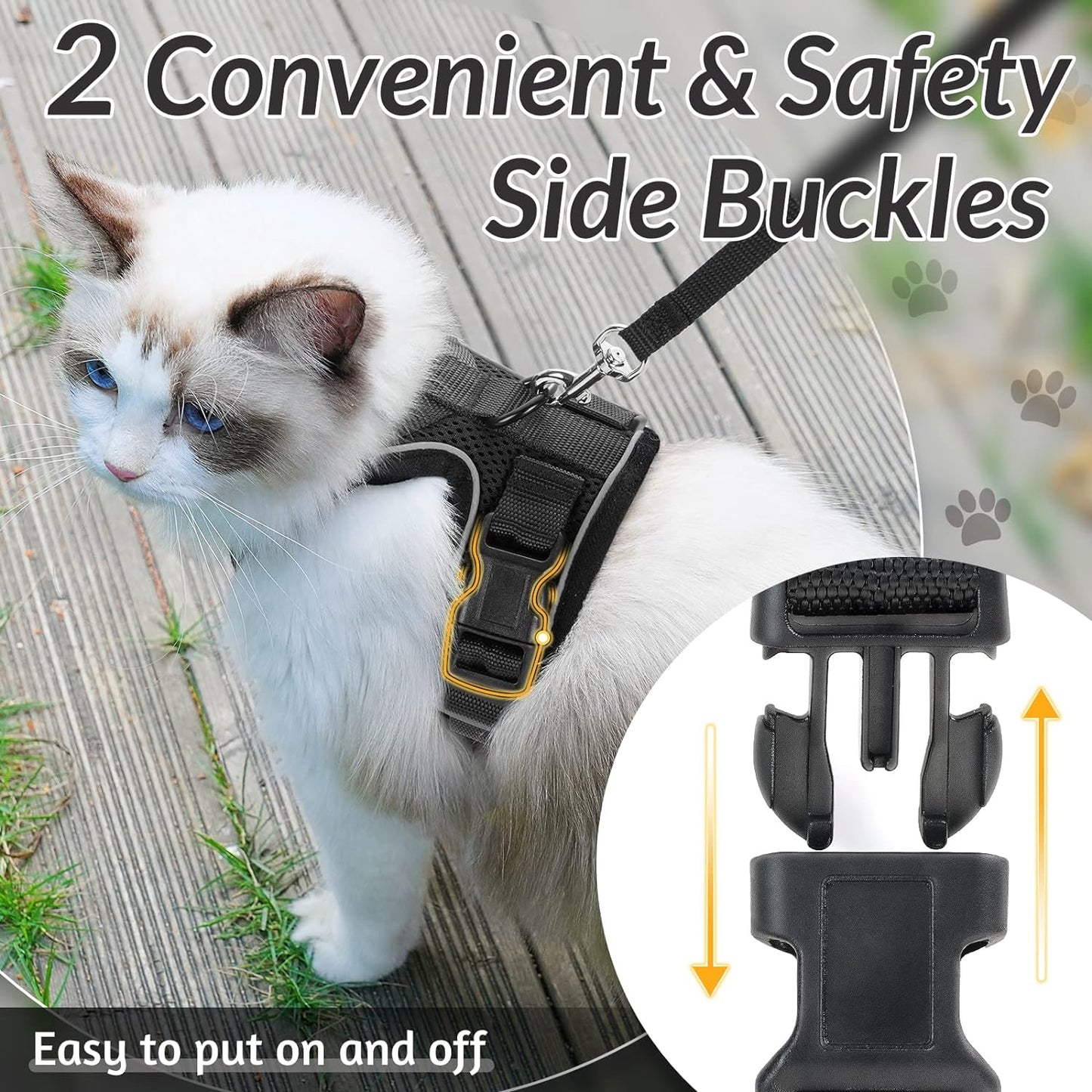 Luxora Escape Proof Cat Harness with Leash for Safe Adventures