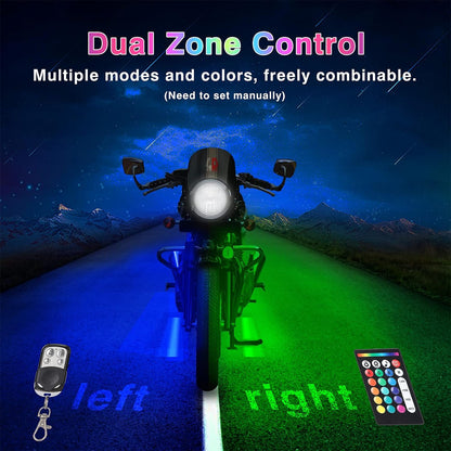 Luxora 12pcs Motorcycle Led Light Kit With Brake Light Turn Signal